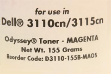 Odyssey® 155g Toner Dell® 3110 3115 MFP Col Laser  8000 Seite 5% Deckung Magenta