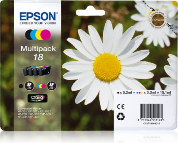 Multipack EPSON no18 XP102/202/205/30 MULTIPACK 4 FARBEN