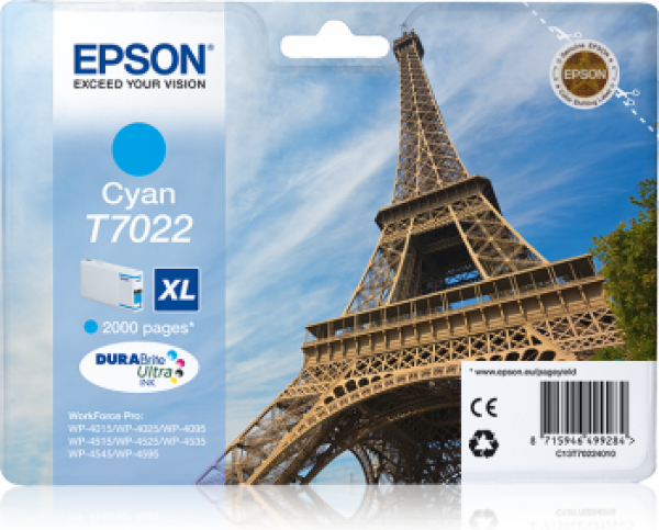 Tinte EPSON WP4000/4500 XL cyan